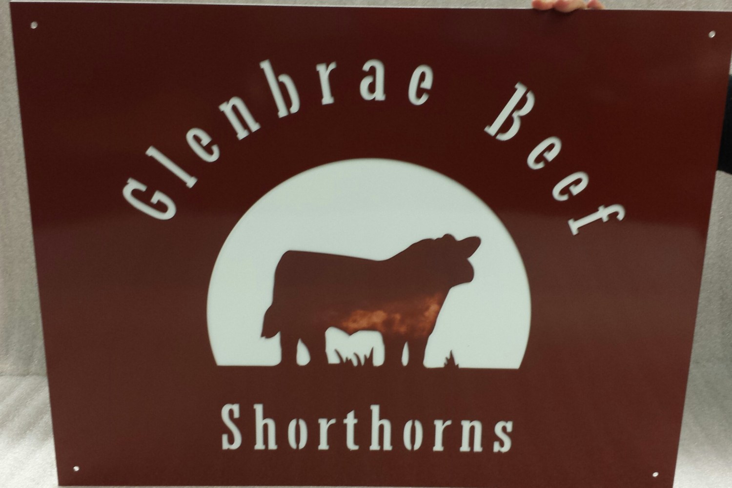Custom agricultural farm sign fabricated by HydroJet in Union City, Indiana